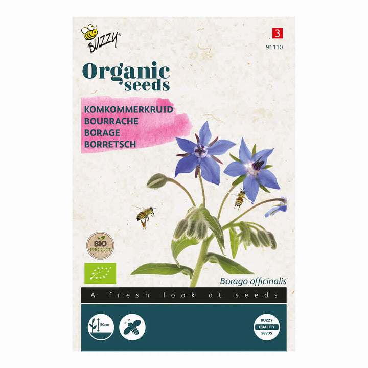 Organic Komkommerkruid (Borage) zaden