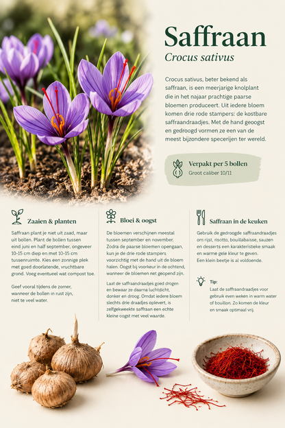 Biologische safraanbollen - per 5 stuks