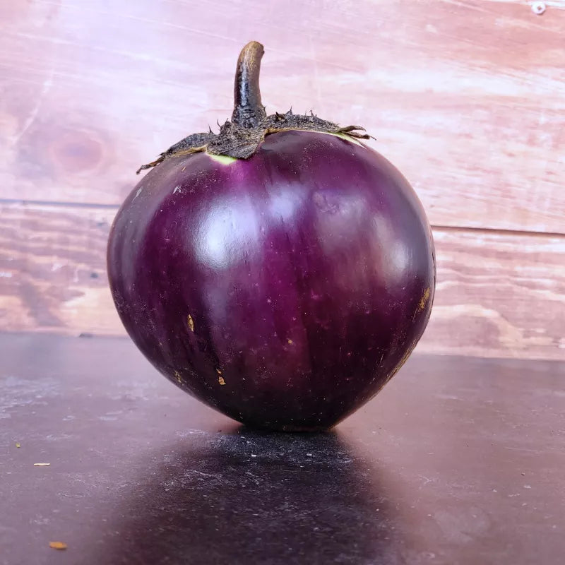 Aubergine Ronde uit Valencia zaden biologisch - Feggies