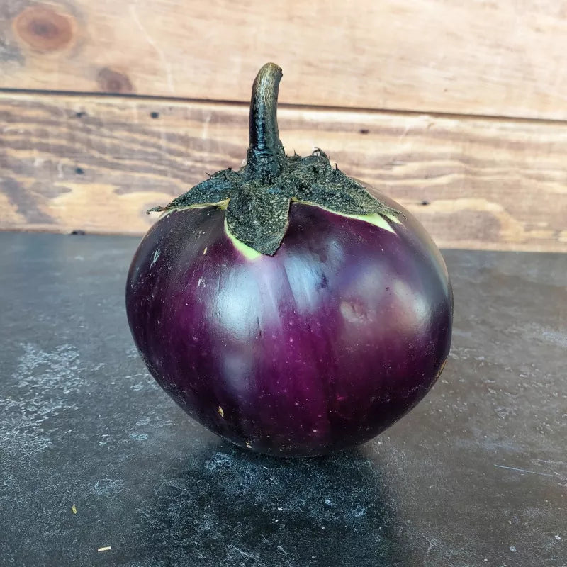 Aubergine Ronde uit Valencia zaden biologisch - Feggies