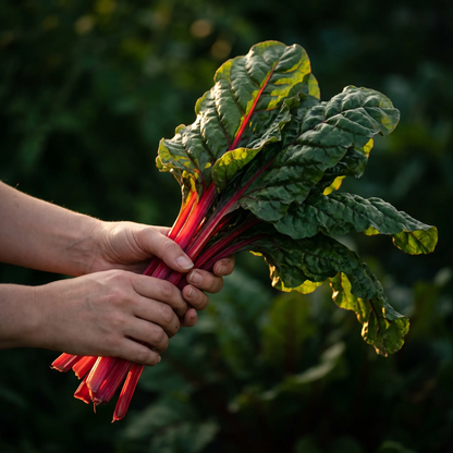 Snijbiet rhubarb chard – biologische groentezaden (kleurrijke stelen)