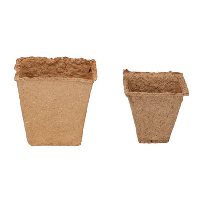 SOGO Biologische turfpotjes 8cm vierkant 10st