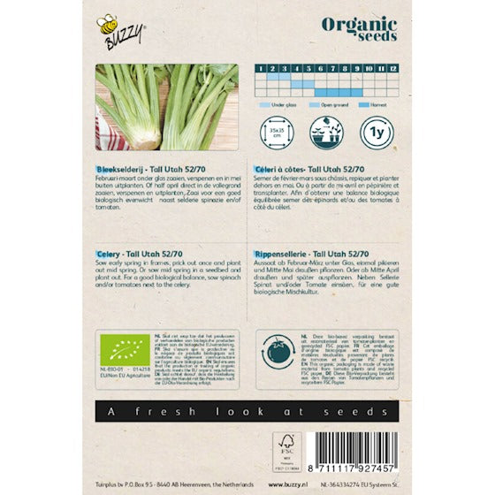 Organic Bleekselderij Tall Utah zaden - Feggies