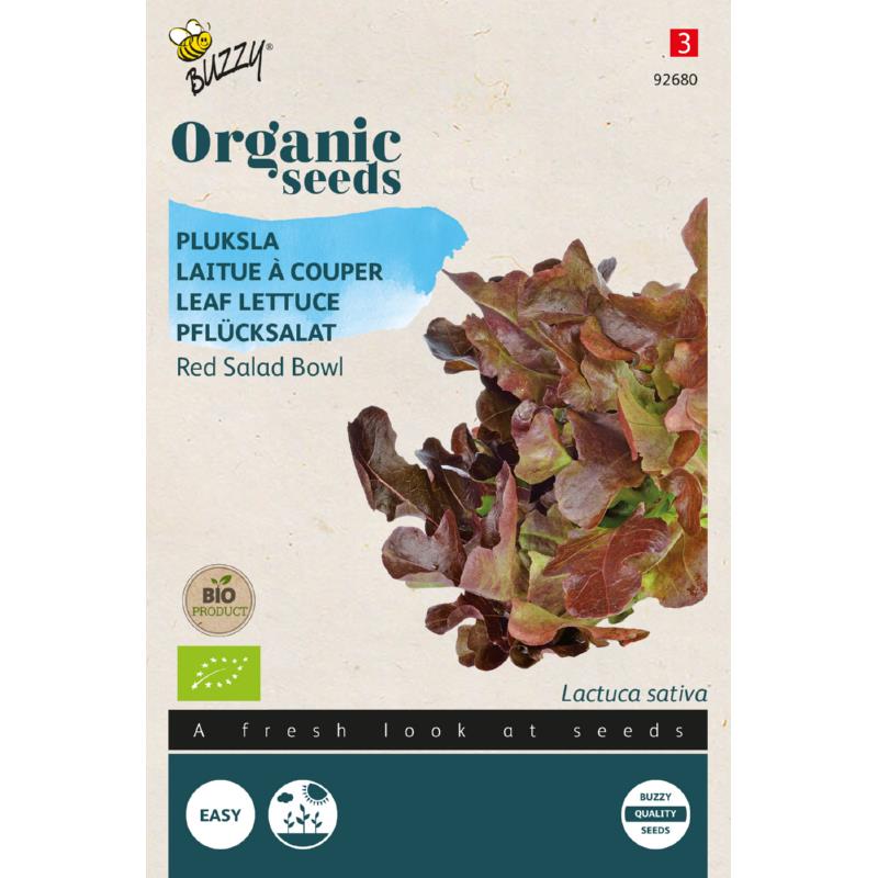 Organic Pluksla Red Salad Bowl zaden - Feggies