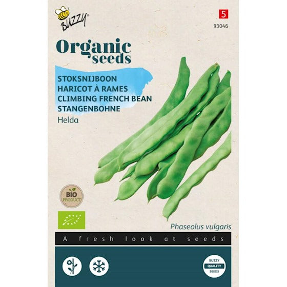 Organic Stoksnijboon Helda zaden - Feggies