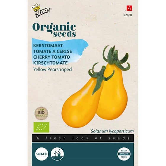 Organic Tomaat Yellow Pearshaped zaden
